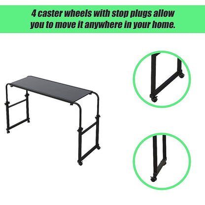 Overbed Table Work Laptop Desk with Wheels V63-835781