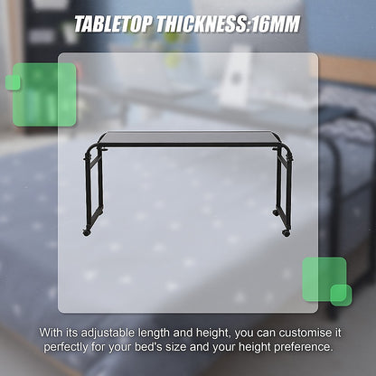 Overbed Table Work Laptop Desk with Wheels V63-835781