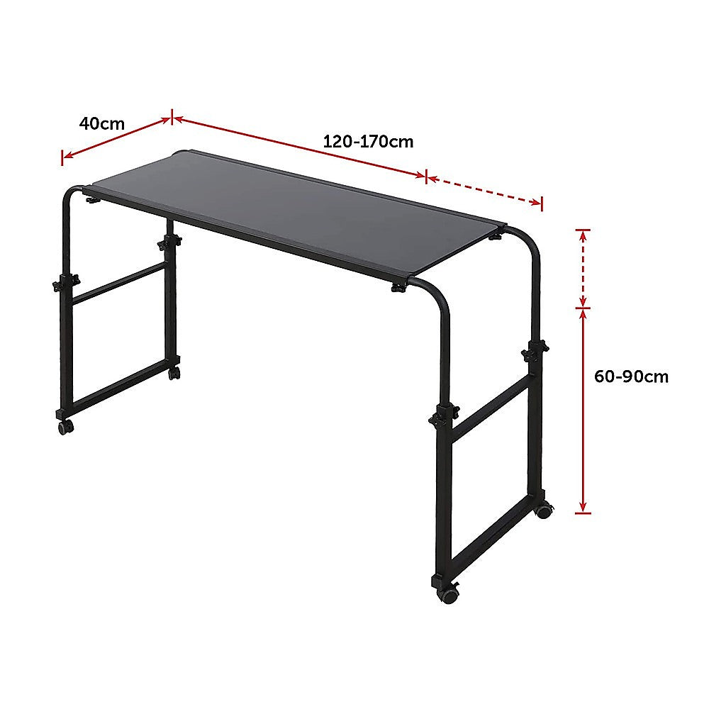 Overbed Table Work Laptop Desk with Wheels V63-835781