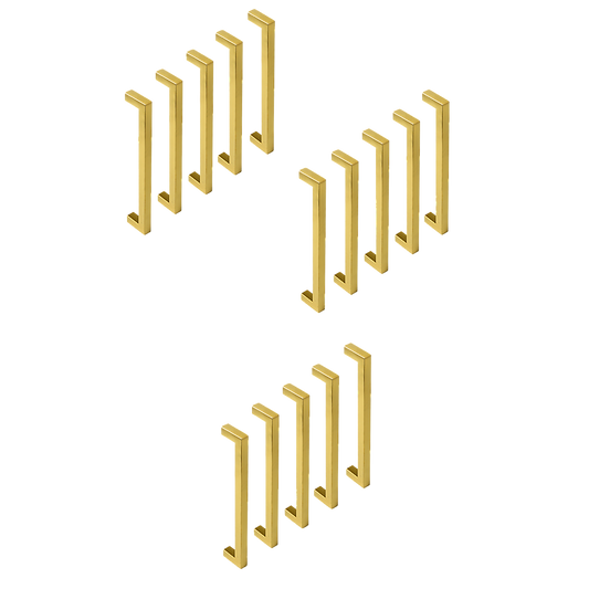15 x Brushed Brass Drawer Pulls Kitchen Cabinet Handles - Gold Finish 192mm V63-835821