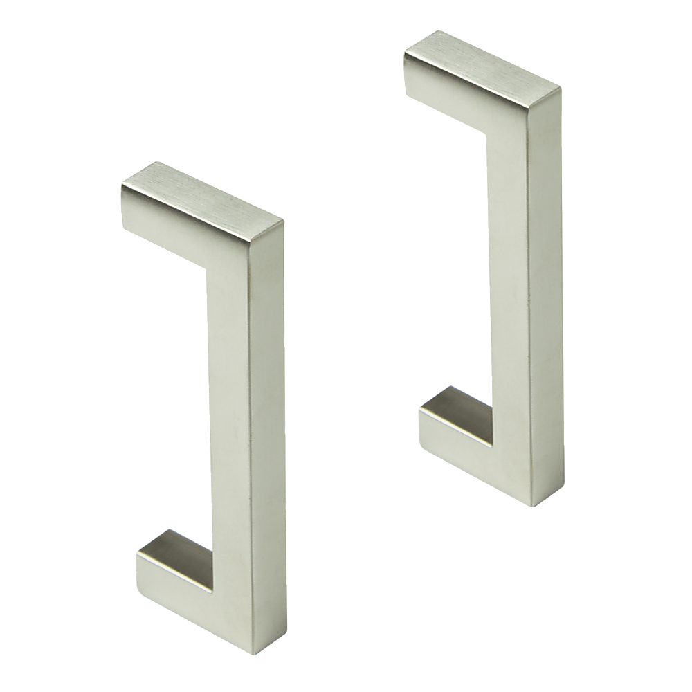 Brushed Nickel Stainless Steel Kitchen Cabinet Square Drawer Pull Door Handles 15-Pack V63-835851