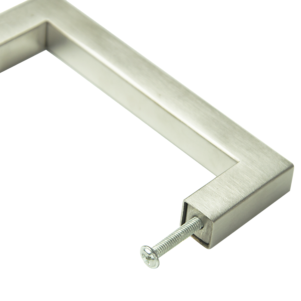 Brushed Nickel Stainless Steel Kitchen Cabinet Square Drawer Pull Door Handles 15-Pack V63-835851