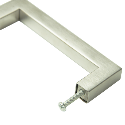 Brushed Nickel Stainless Steel Kitchen Cabinet Square Drawer Pull Door Handles 15-Pack V63-835851
