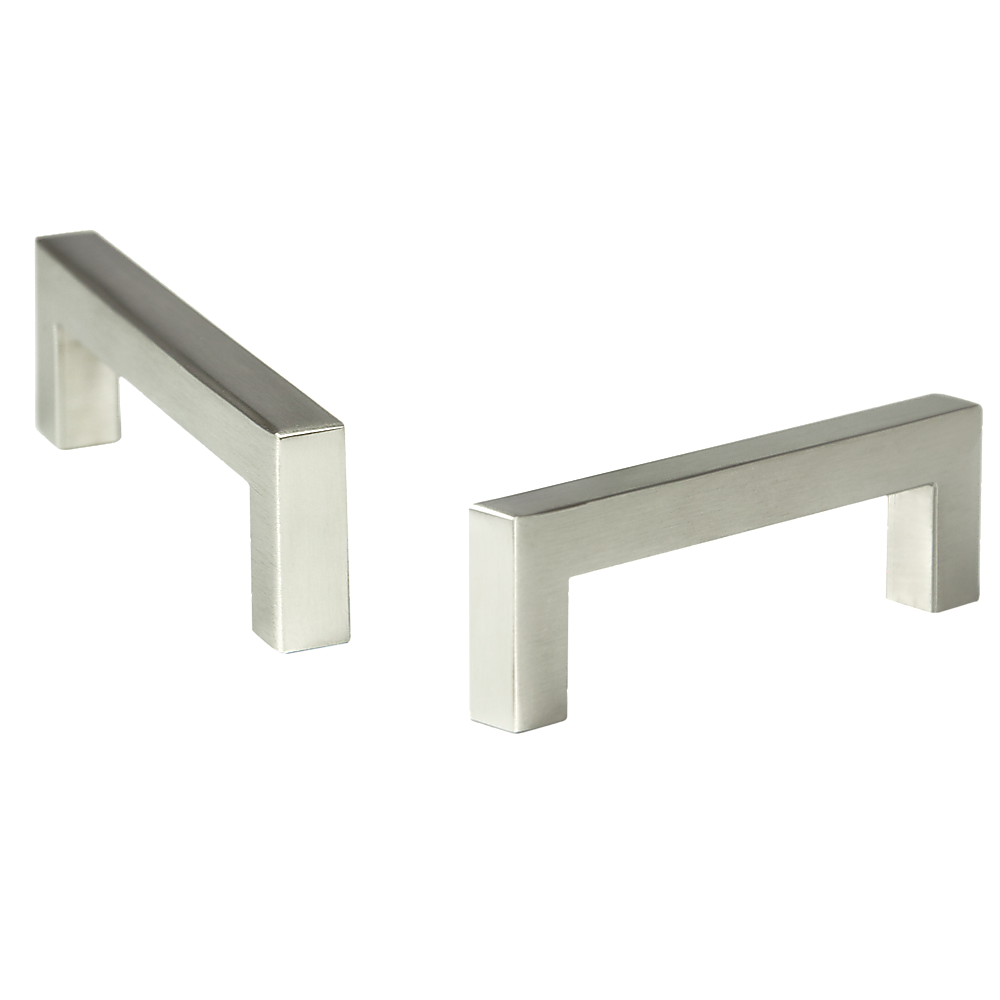 Brushed Nickel Stainless Steel Kitchen Cabinet Square Drawer Pull Door Handles 15-Pack V63-835851