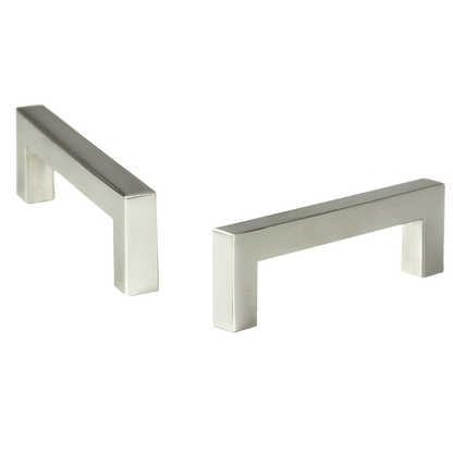 Brushed Nickel Stainless Steel Kitchen Cabinet Square Drawer Pull Door Handles 15-Pack V63-835851
