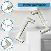 Brushed Nickel Stainless Steel Kitchen Cabinet Square Drawer Pull Door Handles 15-Pack V63-835851
