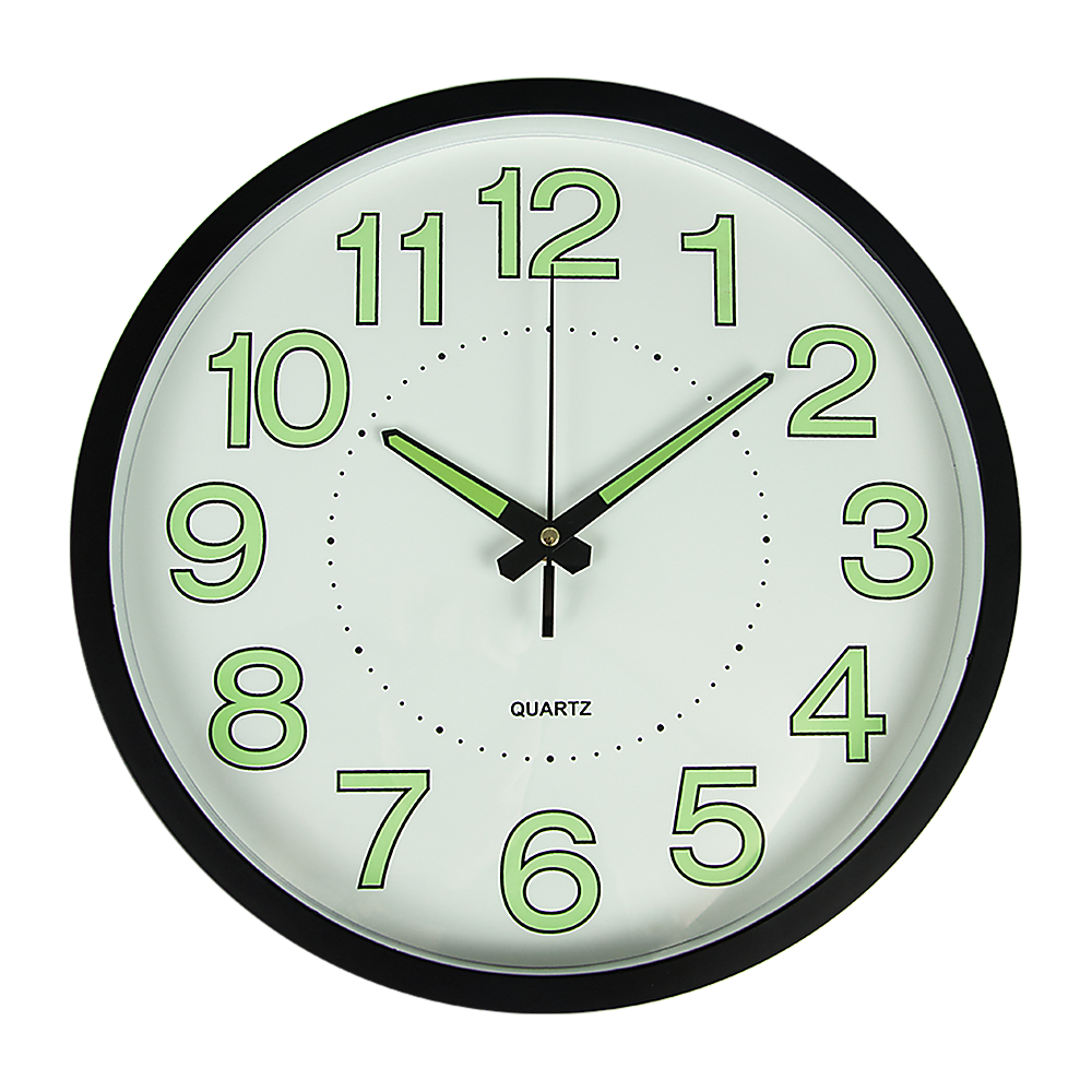 305mm Luminous Wall Clock Glow In The Dark Silent Quartz Indoor Home Modern Clock V63-835871