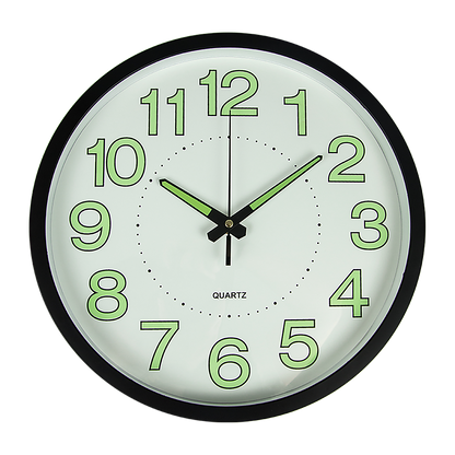 305mm Luminous Wall Clock Glow In The Dark Silent Quartz Indoor Home Modern Clock V63-835871