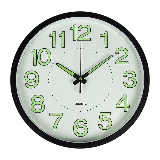305mm Luminous Wall Clock Glow In The Dark Silent Quartz Indoor Home Modern Clock V63-835871