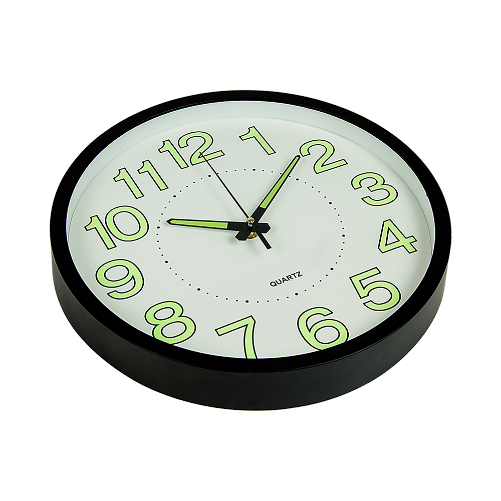 305mm Luminous Wall Clock Glow In The Dark Silent Quartz Indoor Home Modern Clock V63-835871