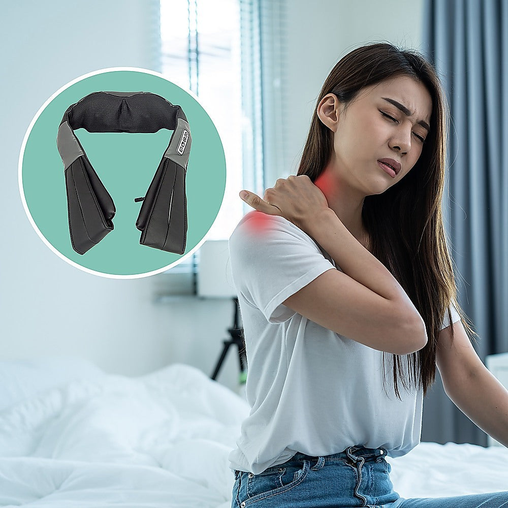 Shiatsu Neck & Back Massager with Heat - Deep Kneading Massage Pillow for Shoulders V63-835881