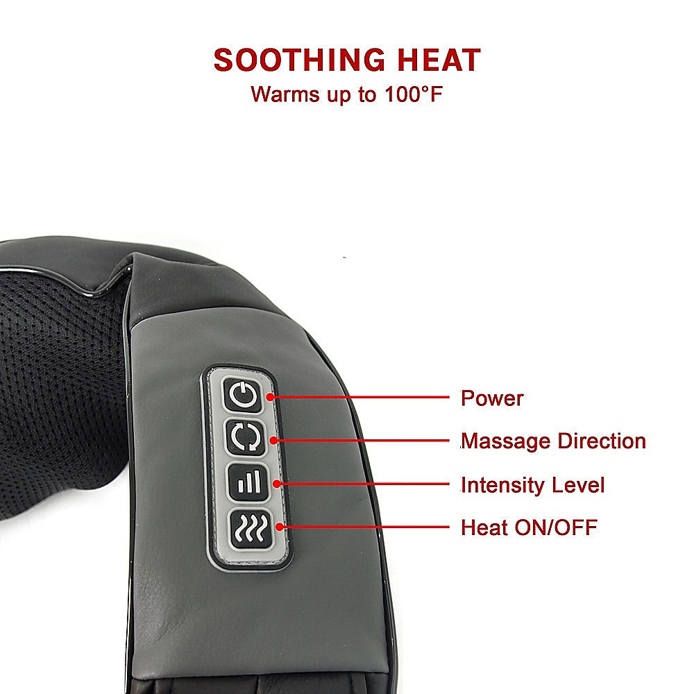 Shiatsu Neck & Back Massager with Heat - Deep Kneading Massage Pillow for Shoulders V63-835881