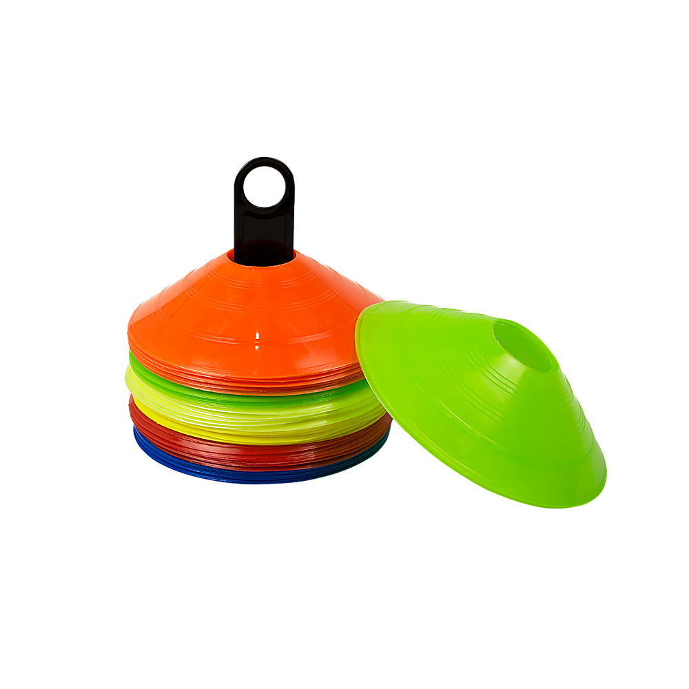 60 Pack Sports Training Discs Markers Cones Soccer AFL Exercise Personal Fitness V63-835911
