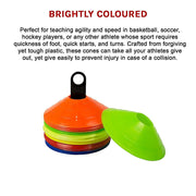 60 Pack Sports Training Discs Markers Cones Soccer AFL Exercise Personal Fitness V63-835911