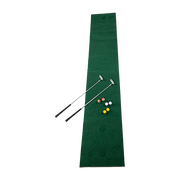 Golf Beer Pong Game Toy Set Green Golf Putting Matt with 2 Putters, 6 Balls V63-835971
