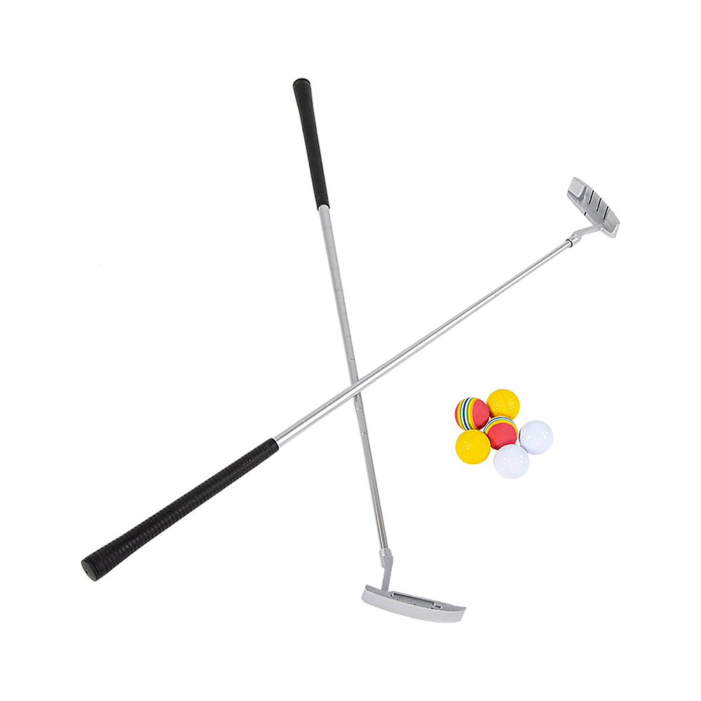 Golf Beer Pong Game Toy Set Green Golf Putting Matt with 2 Putters, 6 Balls V63-835971