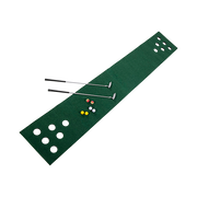 Golf Beer Pong Game Toy Set Green Golf Putting Matt with 2 Putters, 6 Balls V63-835971