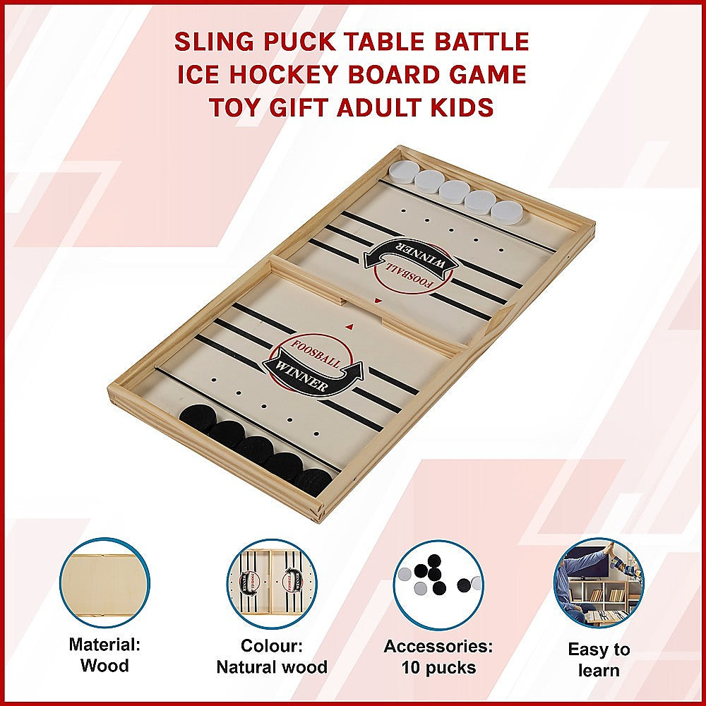 Sling Puck Table Battle Ice Hockey Board Game Toy Gift Adult Kids V63-835981