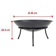 Iron Fire Bowl Traditional Log Fire Pit Outdoor Heating Camp Site Barbecue V63-835991