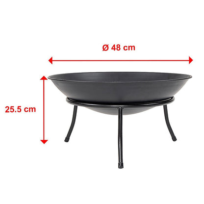 Iron Fire Bowl Traditional Log Fire Pit Outdoor Heating Camp Site Barbecue V63-835991