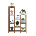 Indoor Outdoor Garden Plant Stand Planter Flower Pot Shelf Wooden Shelving - 9 Shelves V63-836001