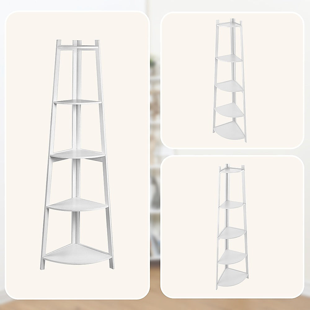 Corner Ladder Shelf Bookcase Display Storage Unit V63-836021