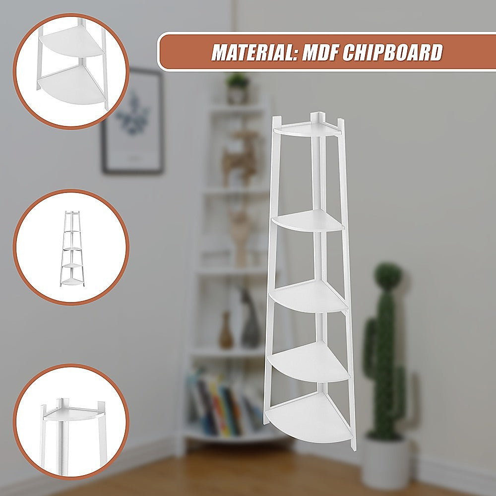 Corner Ladder Shelf Bookcase Display Storage Unit V63-836021