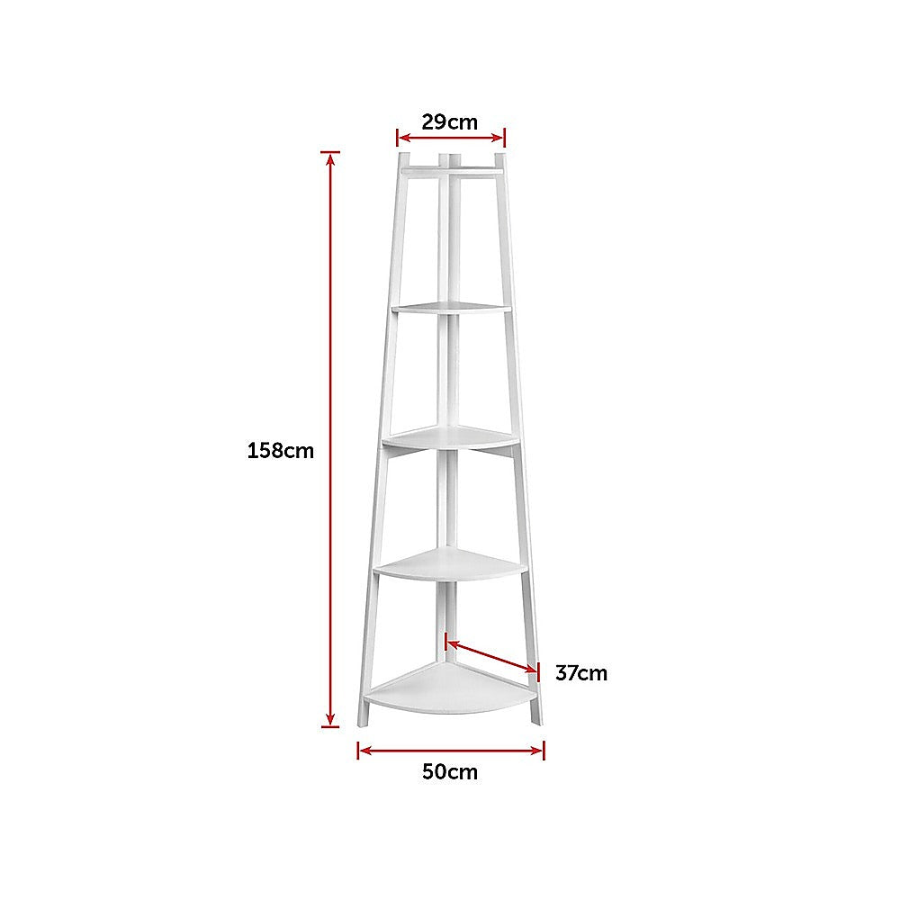 Corner Ladder Shelf Bookcase Display Storage Unit V63-836021