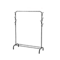 Closet Organizer Metal Garment Rack Portable Clothes Hanger Storage Shoes Rack Black V63-836111