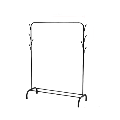 Closet Organizer Metal Garment Rack Portable Clothes Hanger Storage Shoes Rack Black V63-836111
