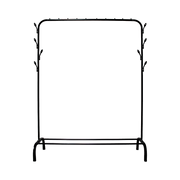 Closet Organizer Metal Garment Rack Portable Clothes Hanger Storage Shoes Rack Black V63-836111