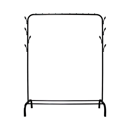 Closet Organizer Metal Garment Rack Portable Clothes Hanger Storage Shoes Rack Black V63-836111