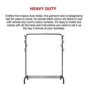 Closet Organizer Metal Garment Rack Portable Clothes Hanger Storage Shoes Rack Black V63-836111