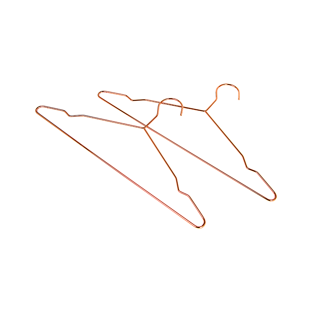 Adult 16.5" Rose Gold Shiny Metal Wire Coat Suit Top Clothes Hangers (60pc per set) V63-836121