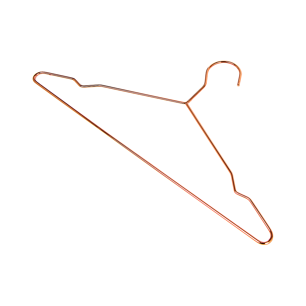 Adult 16.5" Rose Gold Shiny Metal Wire Coat Suit Top Clothes Hangers (60pc per set) V63-836121