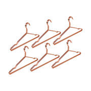 Adult 16.5" Rose Gold Shiny Metal Wire Coat Suit Top Clothes Hangers (60pc per set) V63-836121