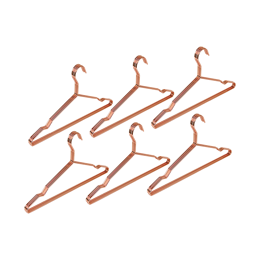 Adult 16.5" Rose Gold Shiny Metal Wire Coat Suit Top Clothes Hangers (60pc per set) V63-836121