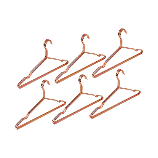 Adult 16.5" Rose Gold Shiny Metal Wire Coat Suit Top Clothes Hangers (30pc per set) V63-836131