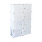 White Cube DIY Shoe Cabinet Rack Storage Portable Stackable Organiser Stand V63-836161