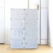 White Cube DIY Shoe Cabinet Rack Storage Portable Stackable Organiser Stand V63-836161