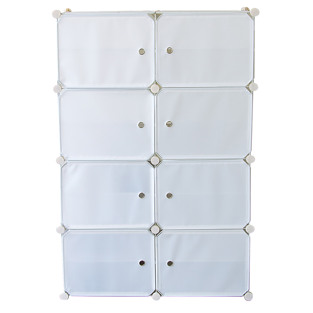 White Cube DIY Shoe Cabinet Rack Storage Portable Stackable Organiser Stand V63-836161