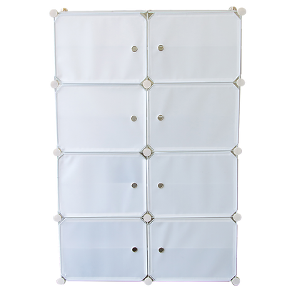 White Cube DIY Shoe Cabinet Rack Storage Portable Stackable Organiser Stand V63-836161