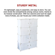 White Cube DIY Shoe Cabinet Rack Storage Portable Stackable Organiser Stand V63-836161