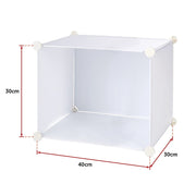White Cube DIY Shoe Cabinet Rack Storage Portable Stackable Organiser Stand V63-836161