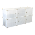 White Cube DIY Shoe Cabinet Rack Storage Portable Stackable Organiser Stand V63-836171