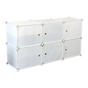 White Cube DIY Shoe Cabinet Rack Storage Portable Stackable Organiser Stand V63-836171