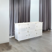 White Cube DIY Shoe Cabinet Rack Storage Portable Stackable Organiser Stand V63-836171