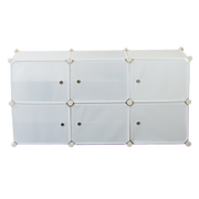 White Cube DIY Shoe Cabinet Rack Storage Portable Stackable Organiser Stand V63-836171