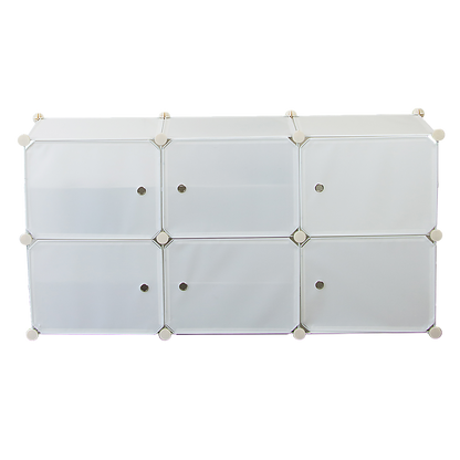 White Cube DIY Shoe Cabinet Rack Storage Portable Stackable Organiser Stand V63-836171