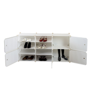 White Cube DIY Shoe Cabinet Rack Storage Portable Stackable Organiser Stand V63-836171